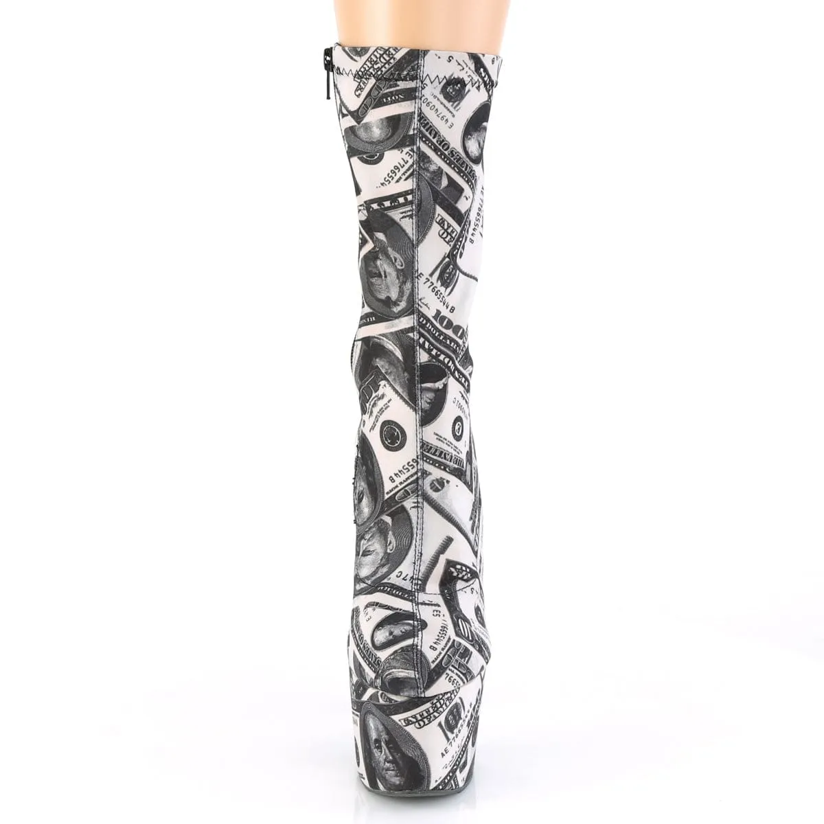 ADORE-1002DP White-Black Stretch Fabric/White-Black Fabric