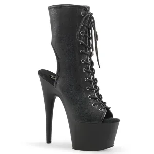ADORE-1016 Black Faux Leather/Black Matte