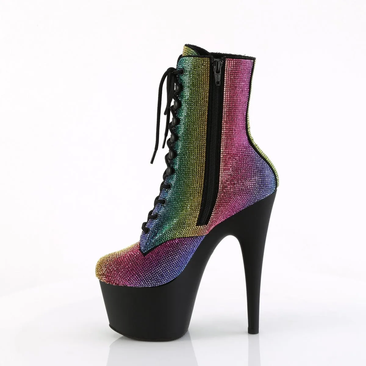 ADORE-1020RS Rainbow Rhinestones/Black Matte