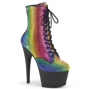 ADORE-1020RS Rainbow Rhinestones/Black Matte