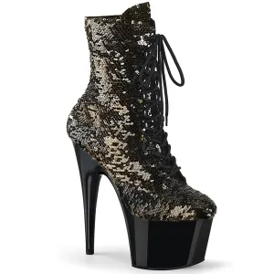 ADORE-1020SQ Black-Gold Flip Sequins/Black