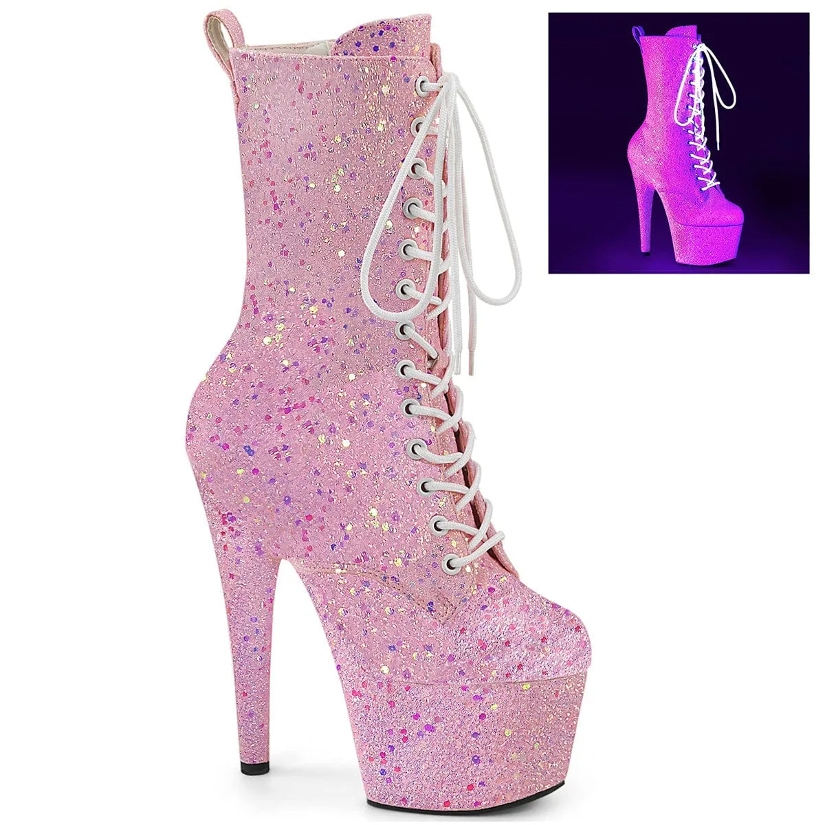 ADORE-1040IG Neon Baby Pink Iridescent Glitter/M