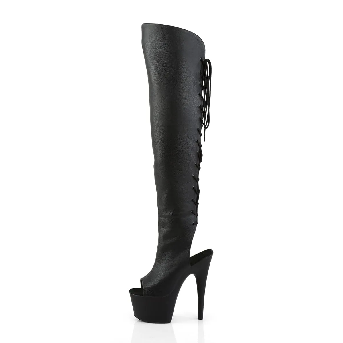 ADORE-3019 Black Faux Leather/Black Matte