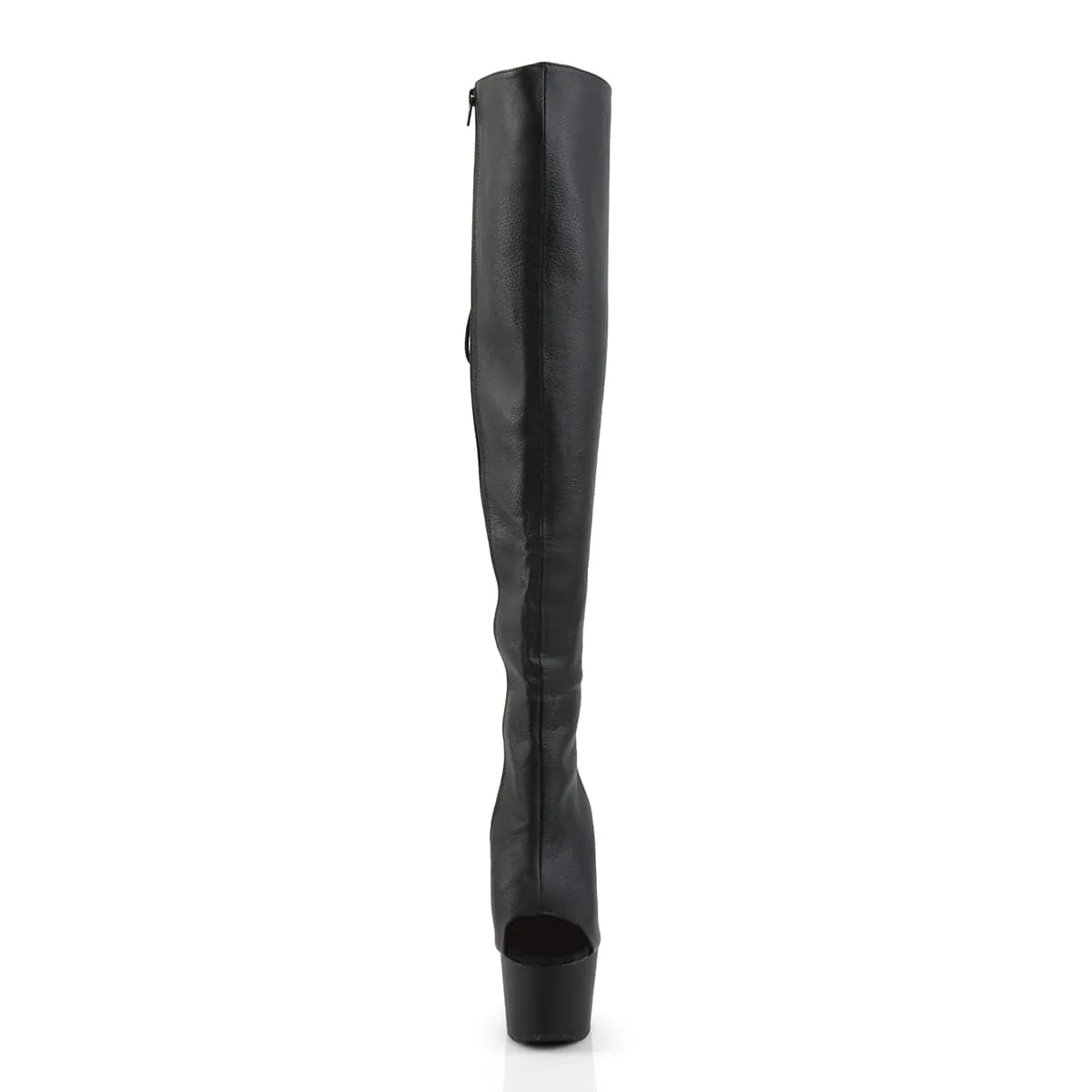 ADORE-3019 Black Faux Leather/Black Matte
