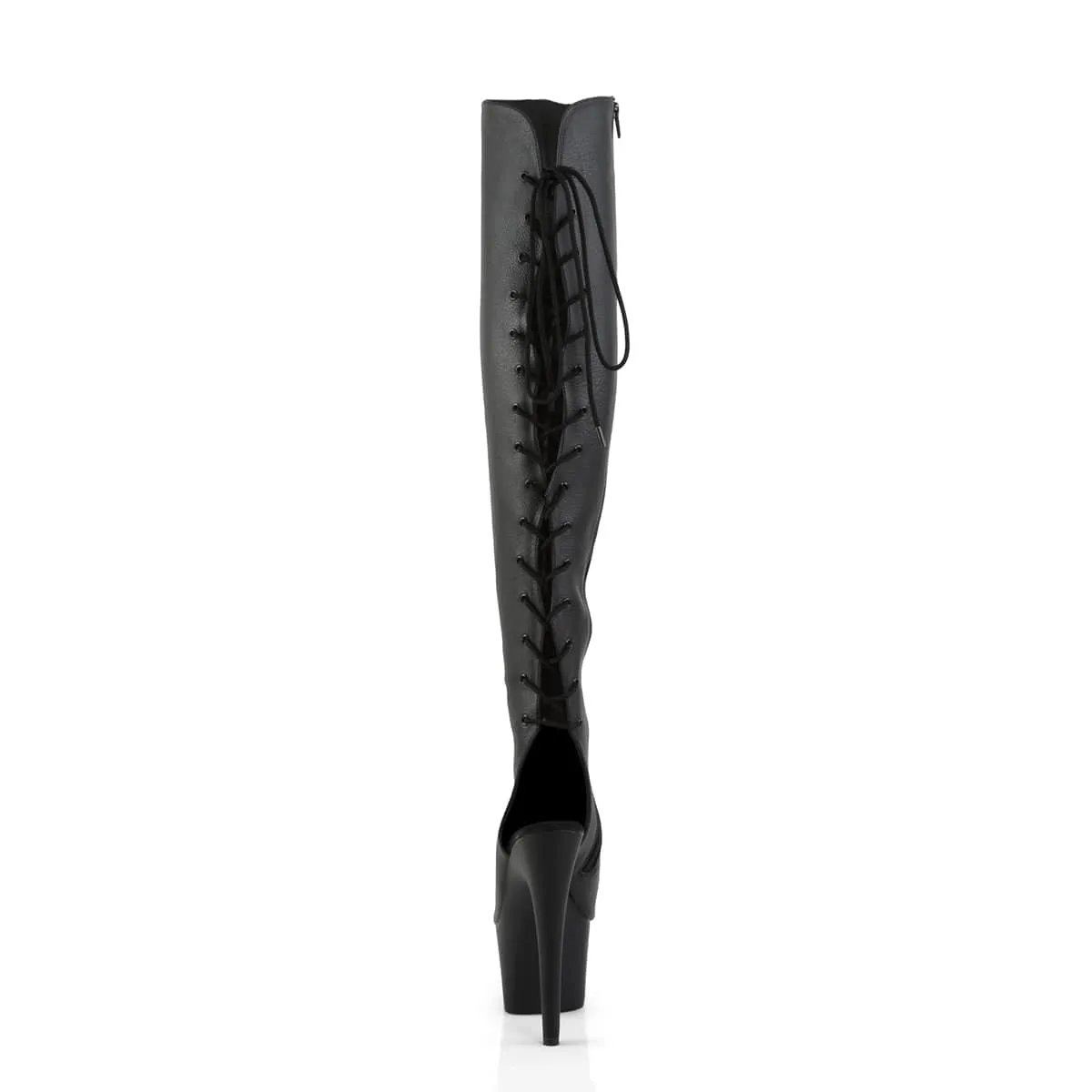 ADORE-3019 Black Faux Leather/Black Matte