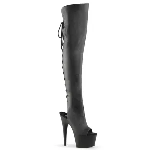 ADORE-3019 Black Faux Leather/Black Matte