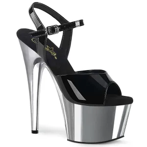 ADORE-709 Black Patent/Silver Chrome