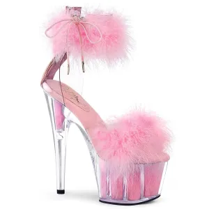 ADORE-724F Clear-Baby Pink Fur/Baby Pink Fur