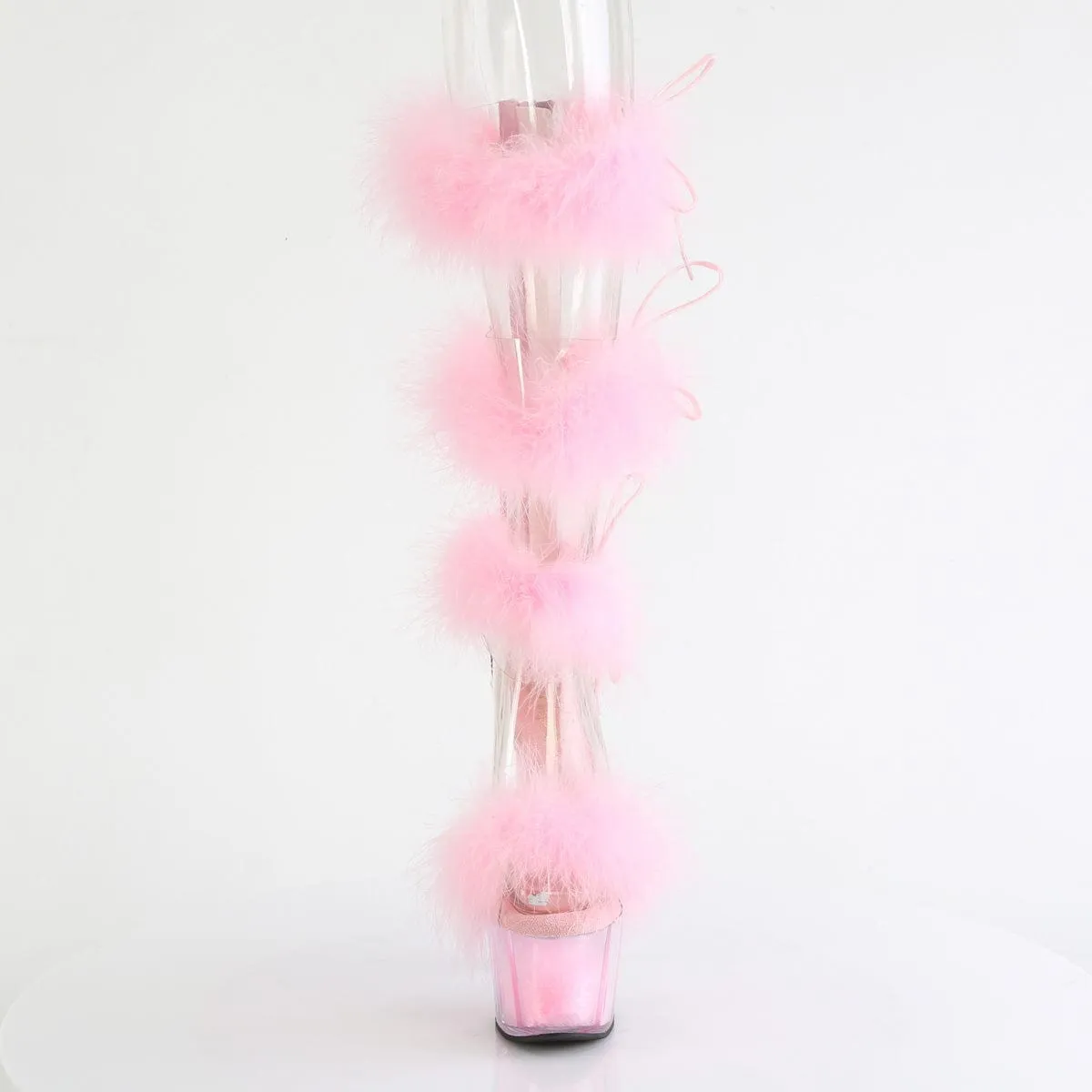 ADORE-728F Clear-Baby Pink Fur/M