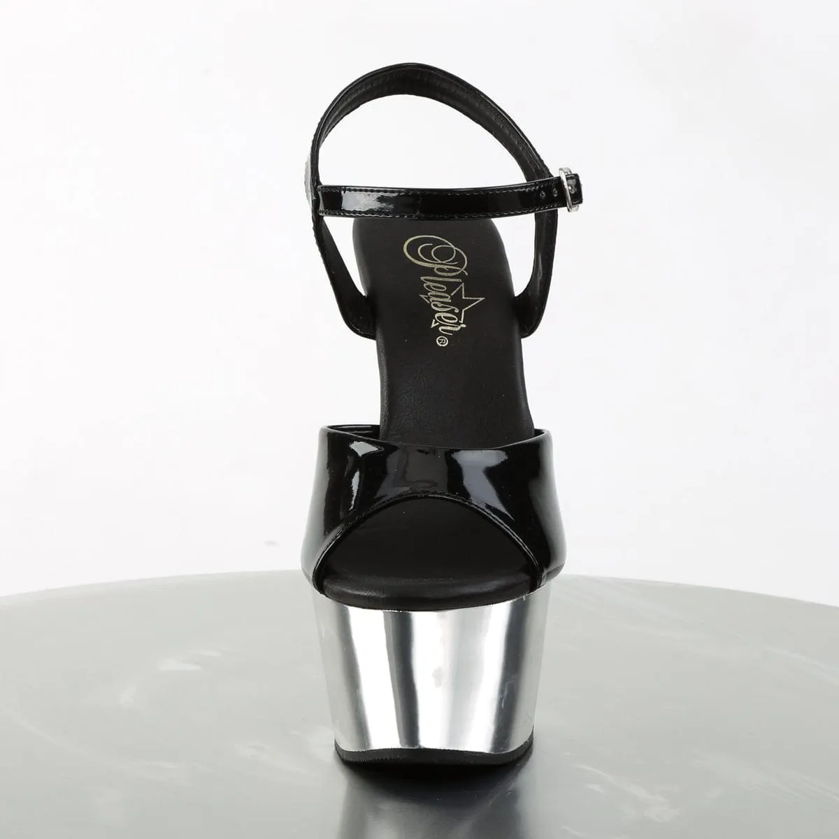 ASPIRE-609 Black Patent/Silver Chrome
