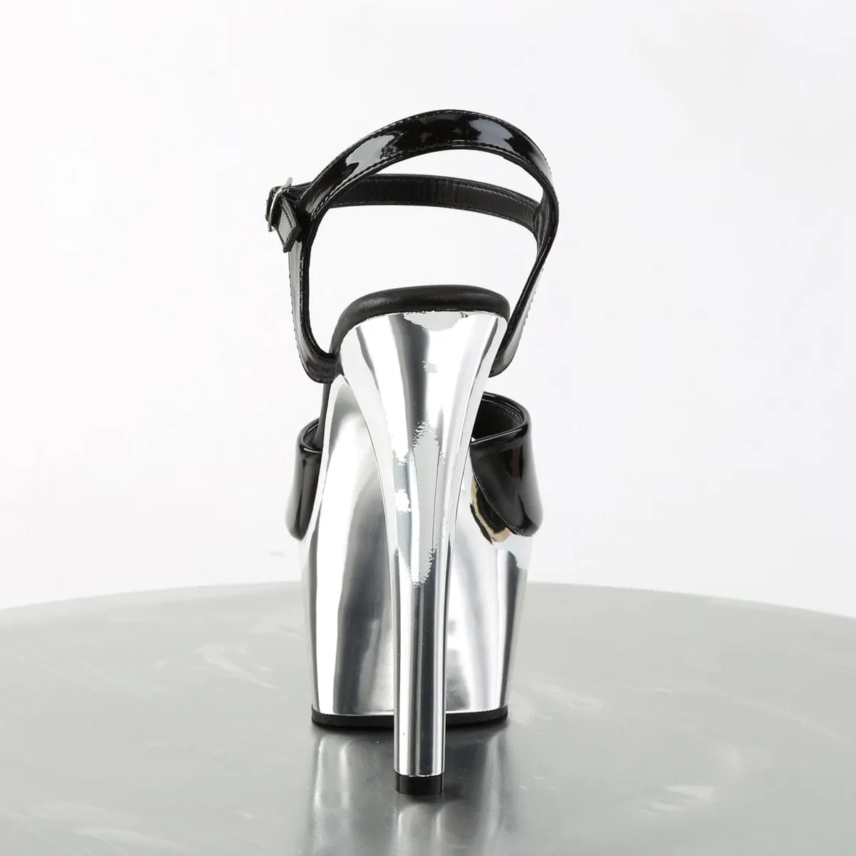 ASPIRE-609 Black Patent/Silver Chrome