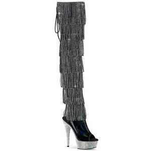 BEJEWELED-3017HG-RSF Black Holo Patent/Silver AB RS