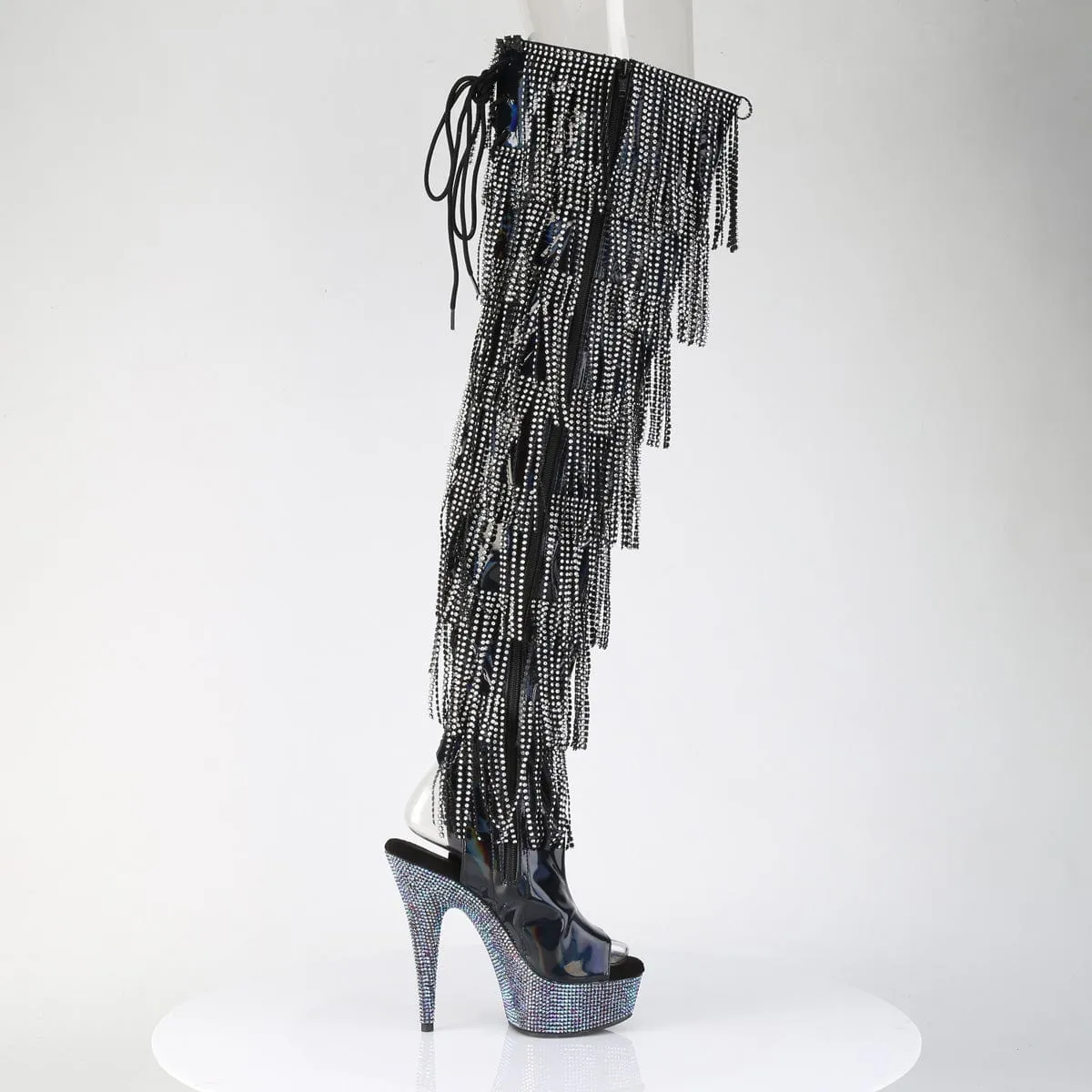 BEJEWELED-3017HG-RSF Black Holo Patent/Silver AB RS