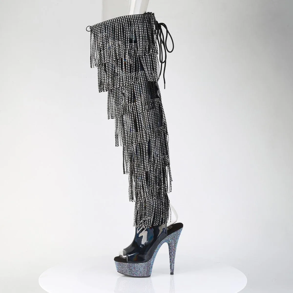 BEJEWELED-3017HG-RSF Black Holo Patent/Silver AB RS