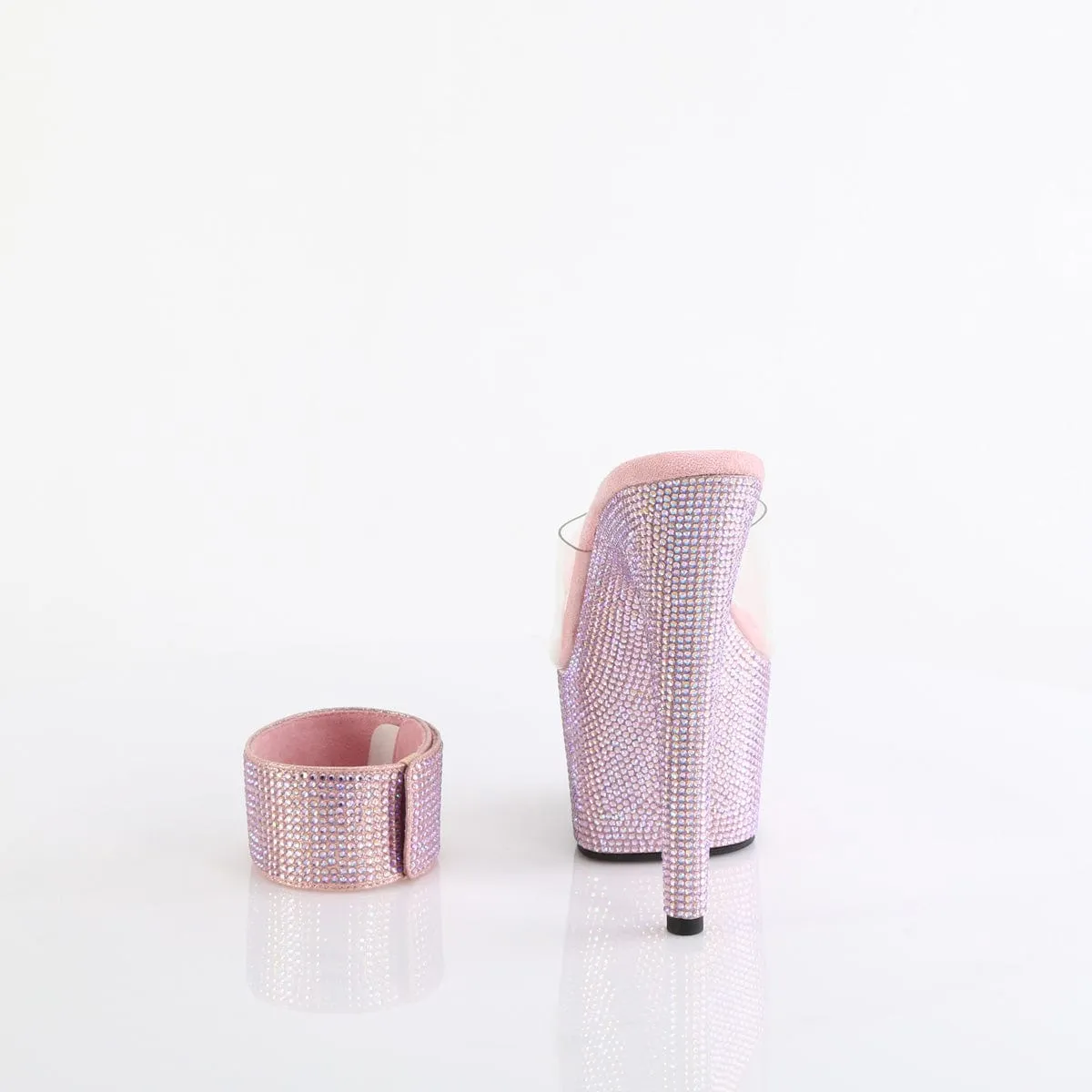 BEJEWELED-712RS Clear/Baby Pink Multi Rhinestones