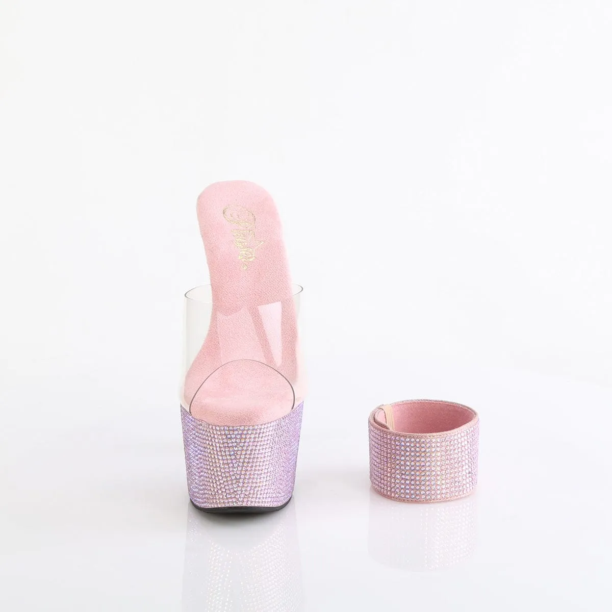 BEJEWELED-712RS Clear/Baby Pink Multi Rhinestones