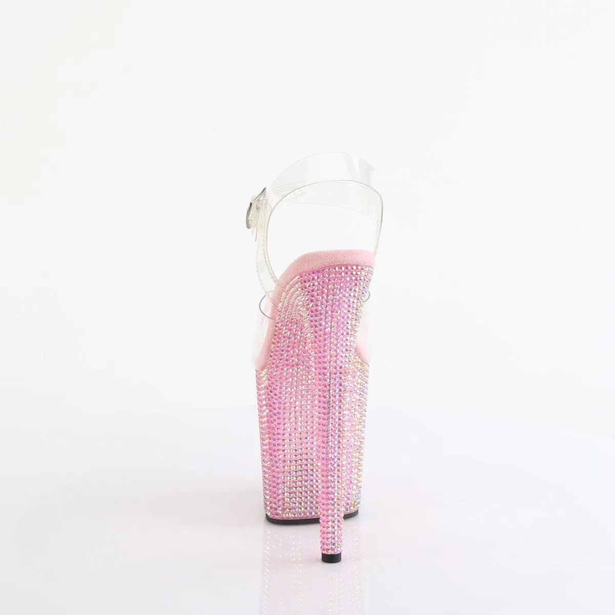 BEJEWELED-808RRS Clear/Baby Pink Rhinestones