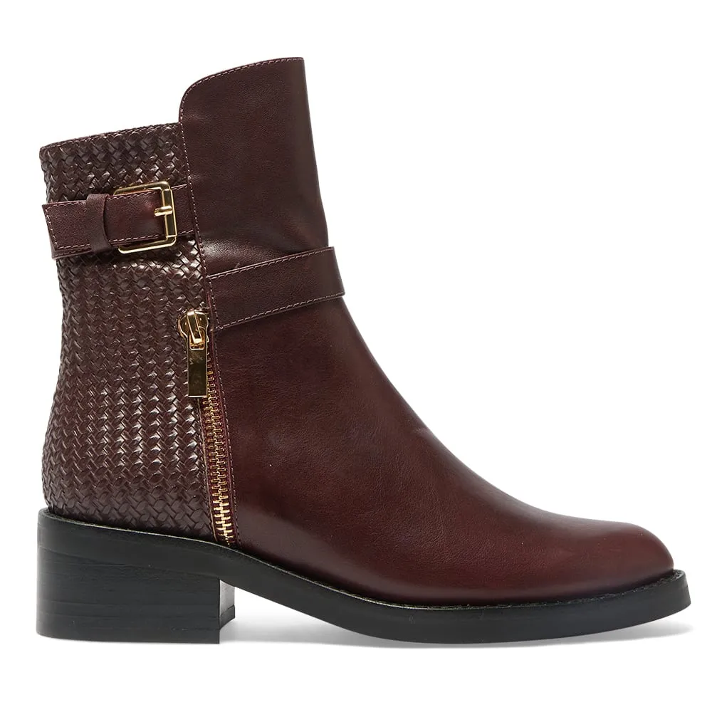 Cape Boot in Wine Glove Leather