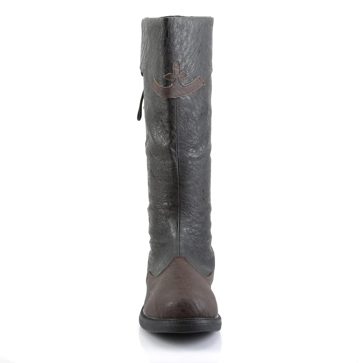 CAPTAIN-110 Black-Brown Distressed Pu