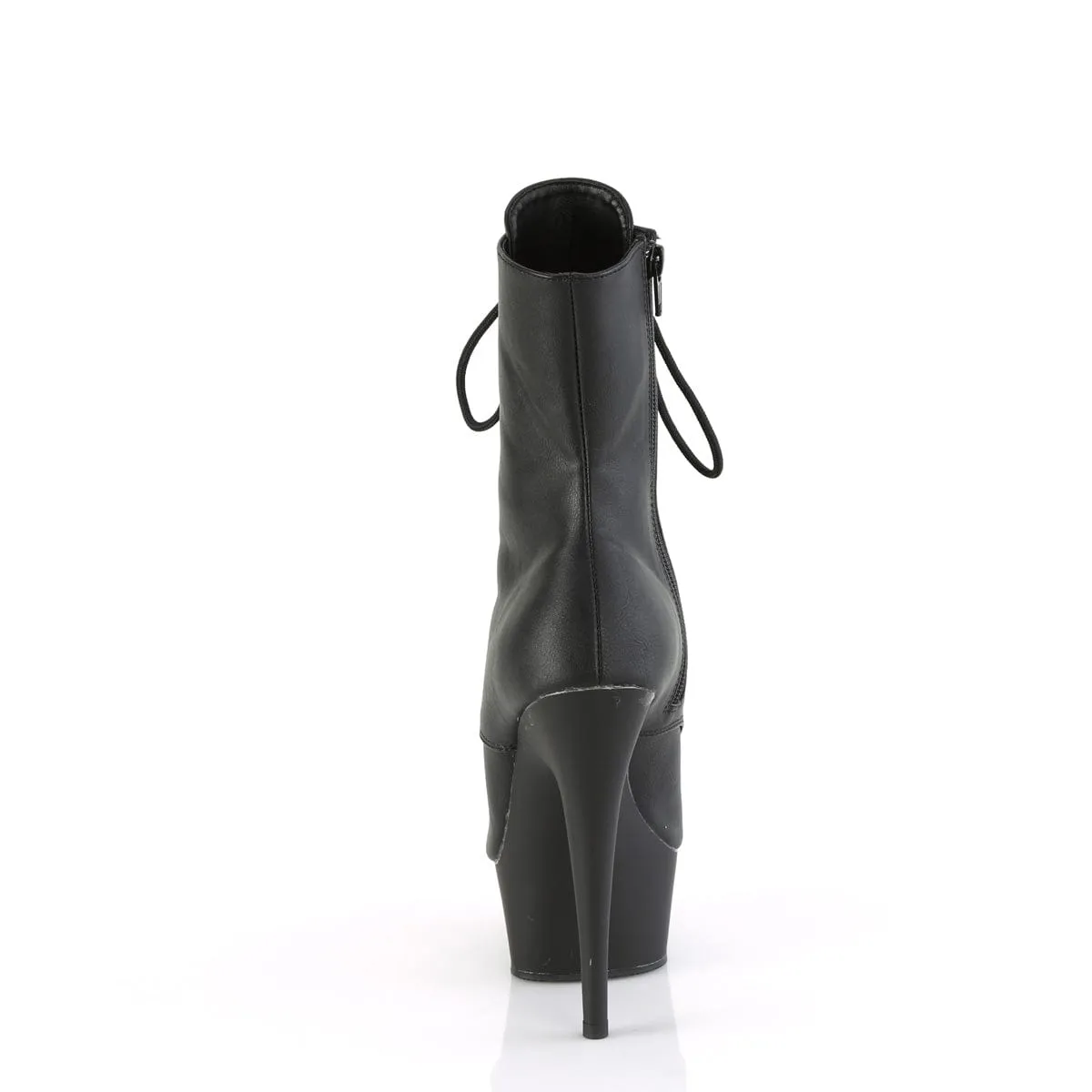 DELIGHT-1021 Black Faux Leather/Black Matte
