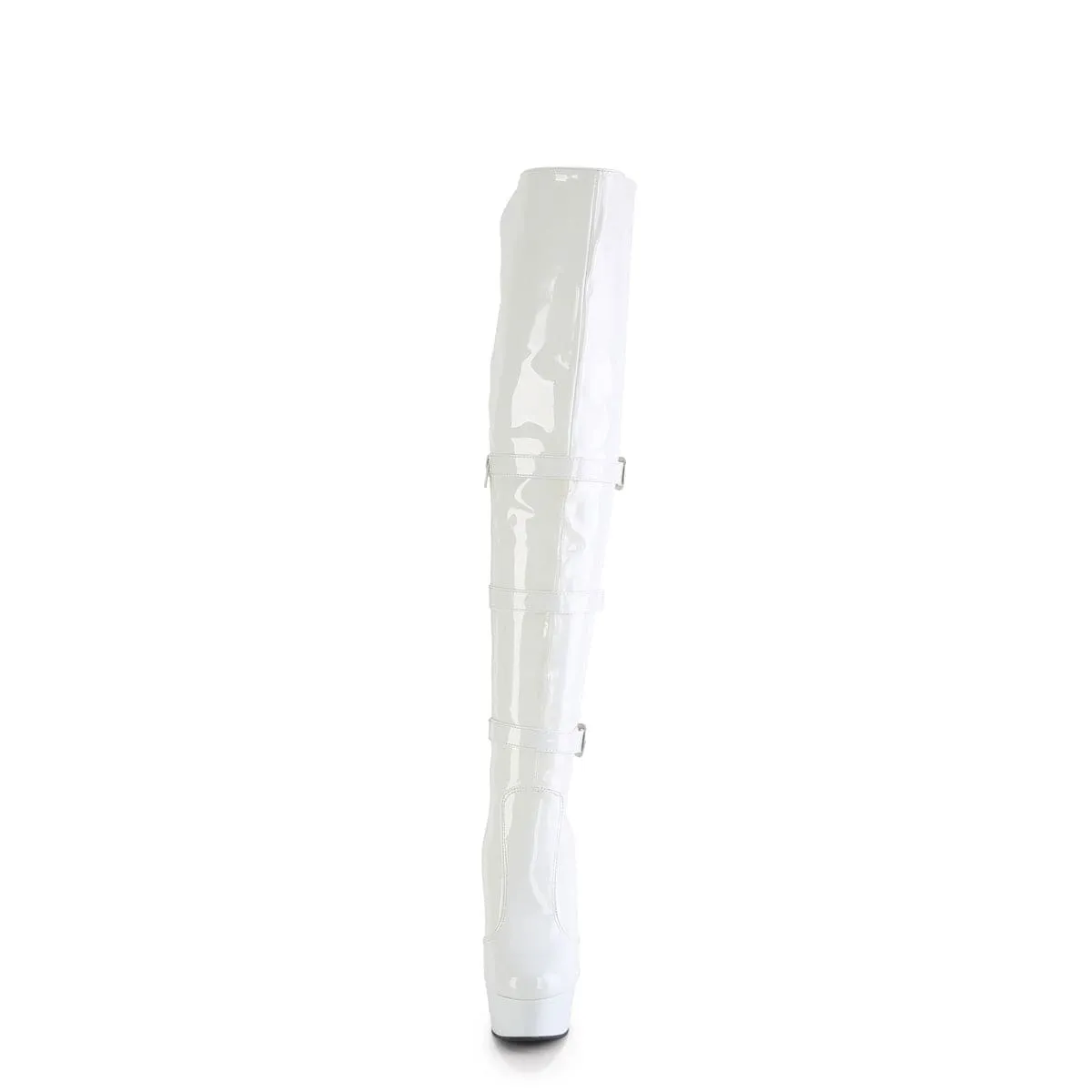 DELIGHT-3018 White Stretch Patent/White