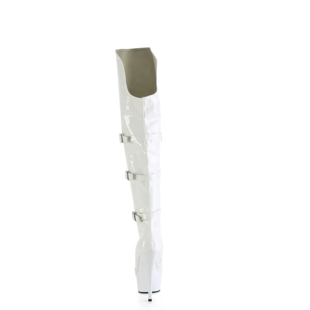 DELIGHT-3018 White Stretch Patent/White