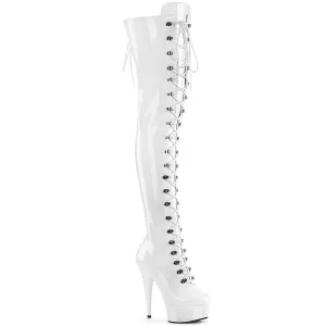DELIGHT-3022 White Stretch Patent/White