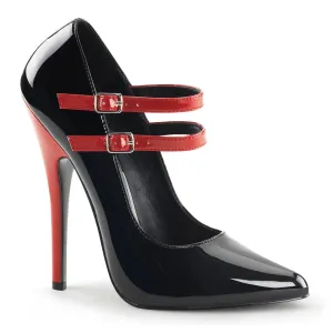 DOMINA-442 Black-Red Patent