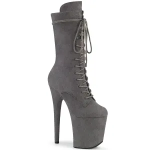 FLAMINGO-1050FS Grey Faux Suede/Grey Faux Suede