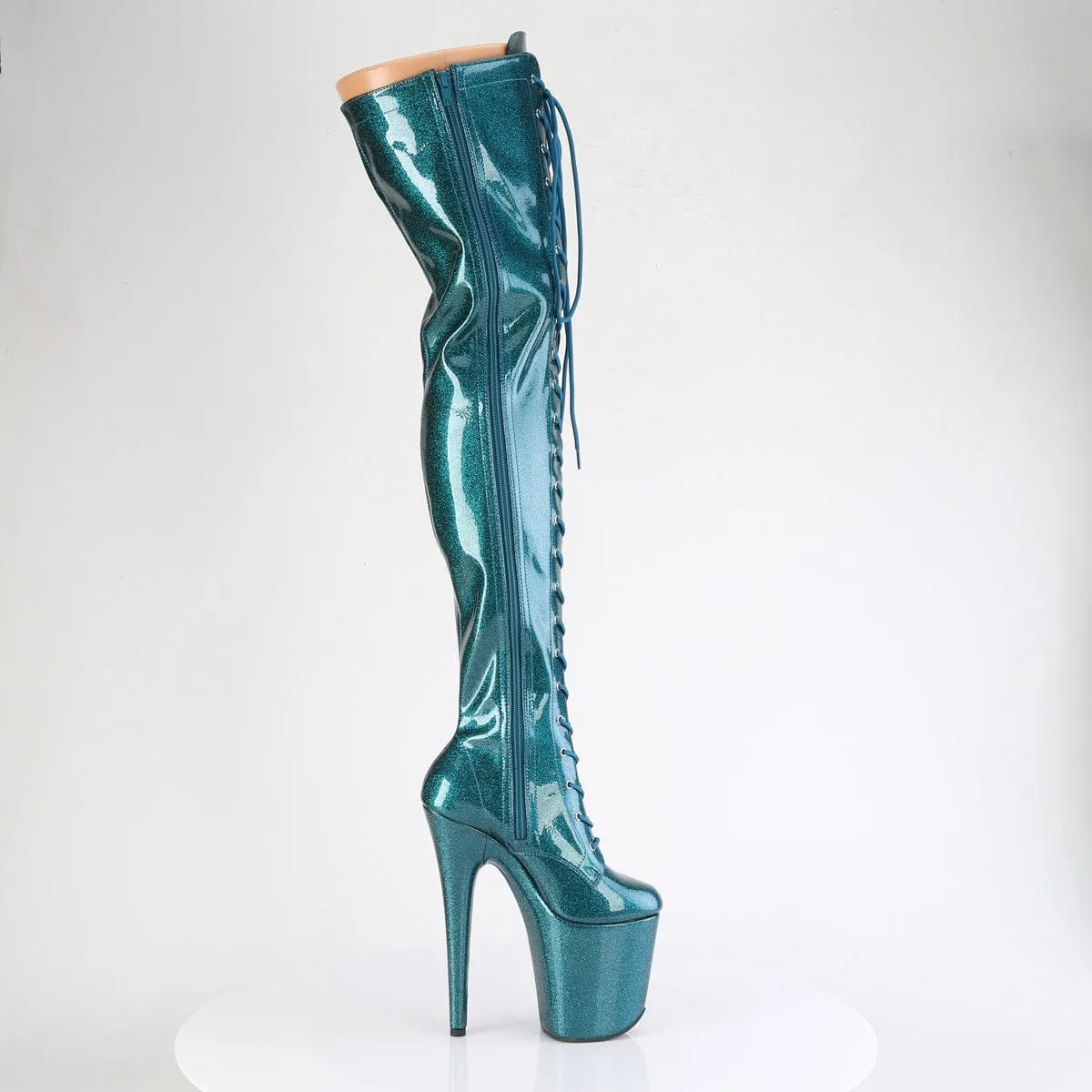 FLAMINGO-3020GP Teal Glitter Patent/M