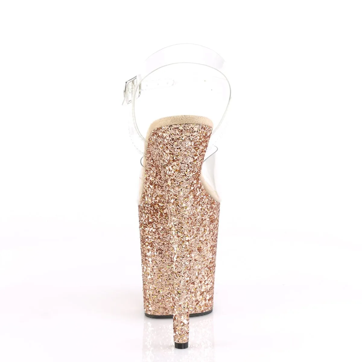 FLAMINGO-808LG Clear/Rose Gold Sandals