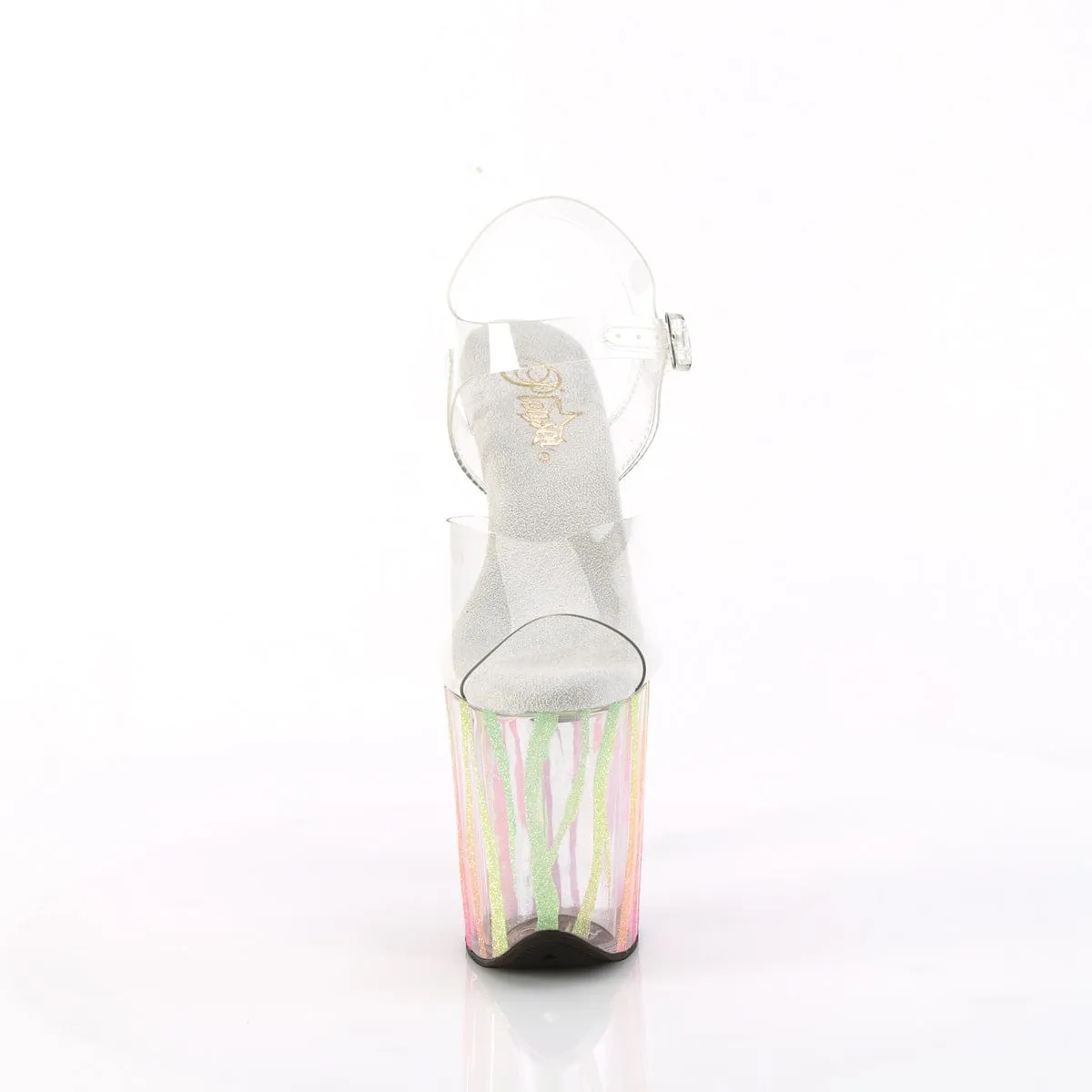 FLAMINGO-808RG-03 Clear/Rainbow Glitter