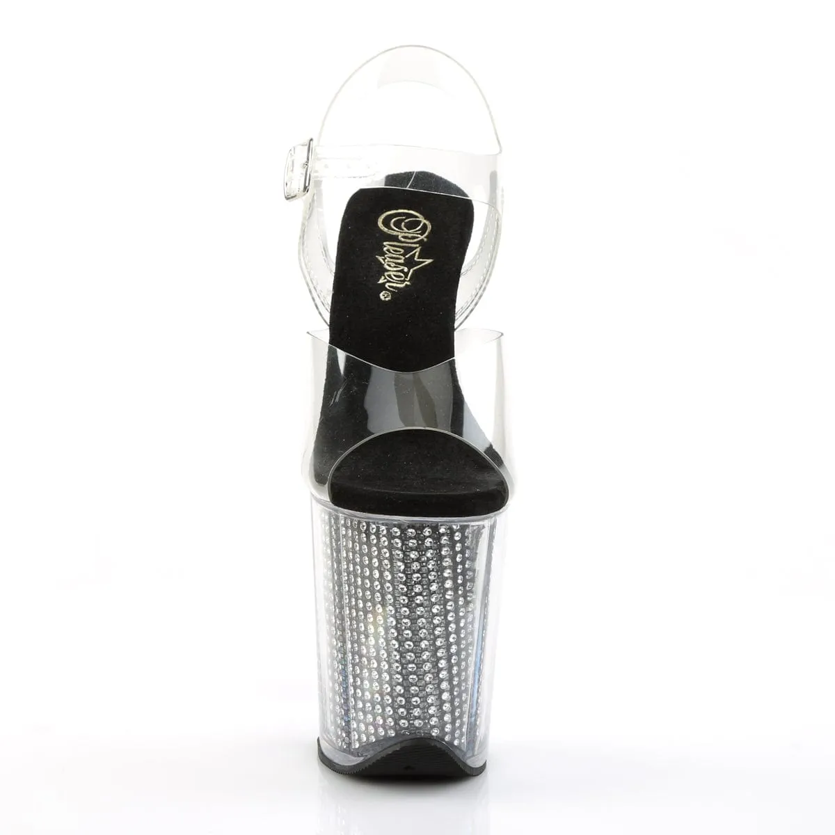 FLAMINGO-808SRS Clear/Black Simulated Rhinestones