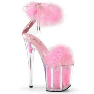FLAMINGO-824F Clear-Baby Pink Fur/M
