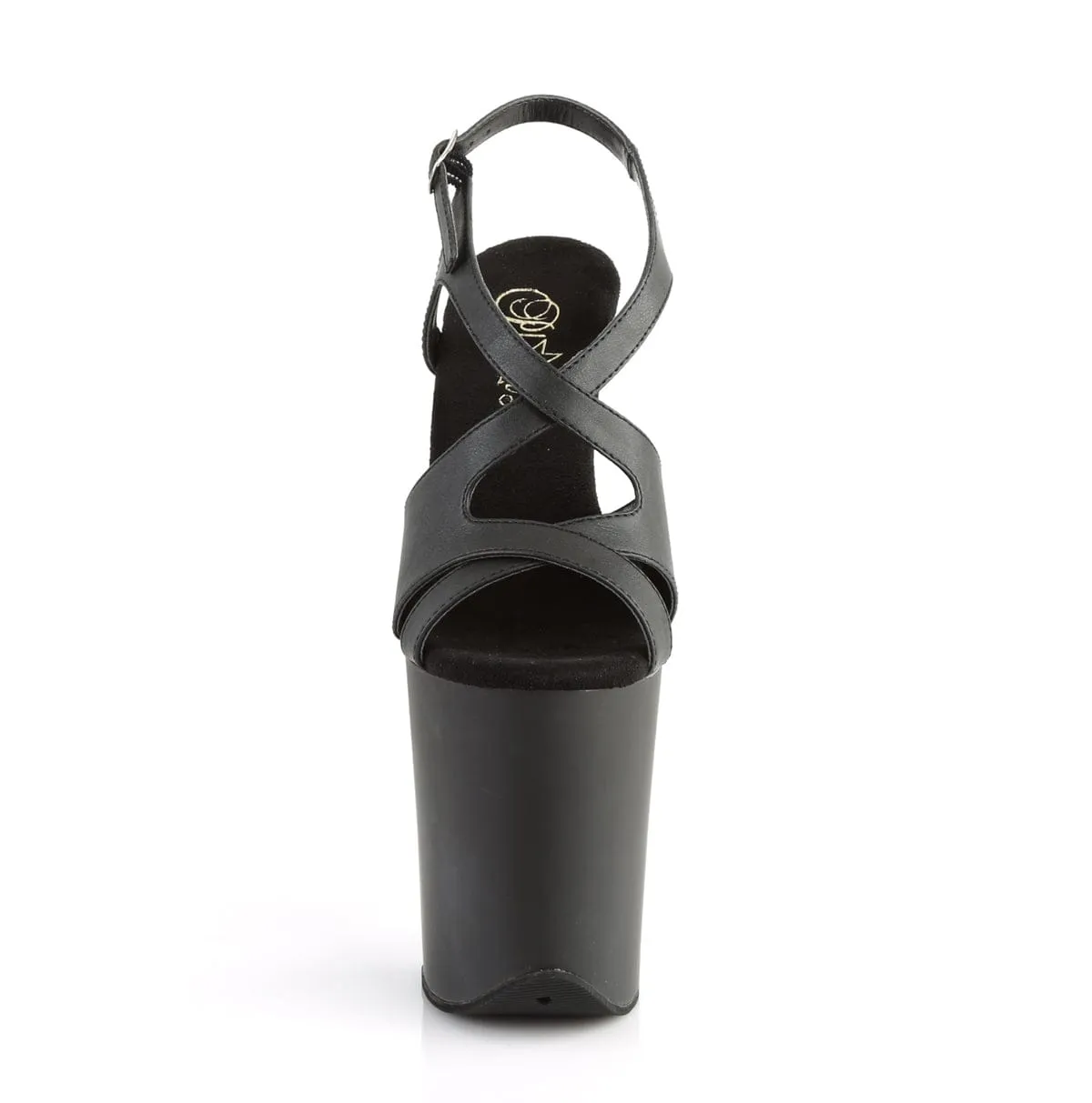 FLAMINGO-831 Black Faux Leather/Black Mattte