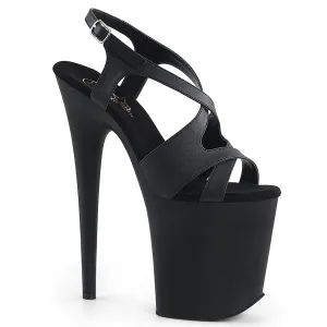 FLAMINGO-831 Black Faux Leather/Black Mattte