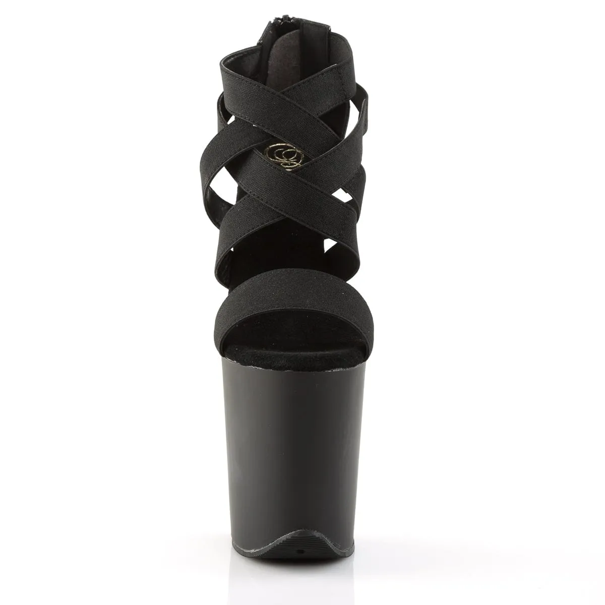 FLAMINGO-869 Black Elastic Band-Faux Leather/Black Matte