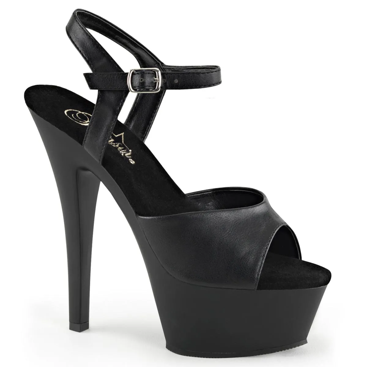 KISS-209 Black Faux Leather/Black Matte