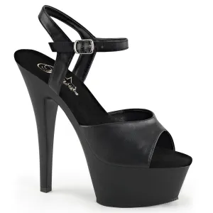 KISS-209 Black Faux Leather/Black Matte