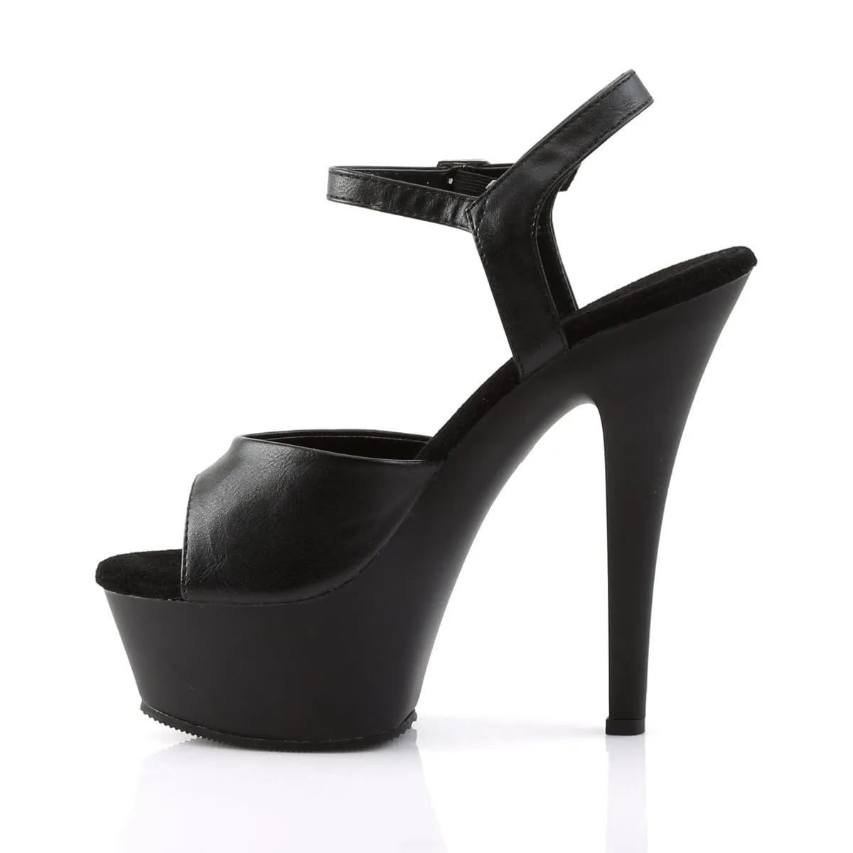 KISS-209 Black Faux Leather/Black Matte