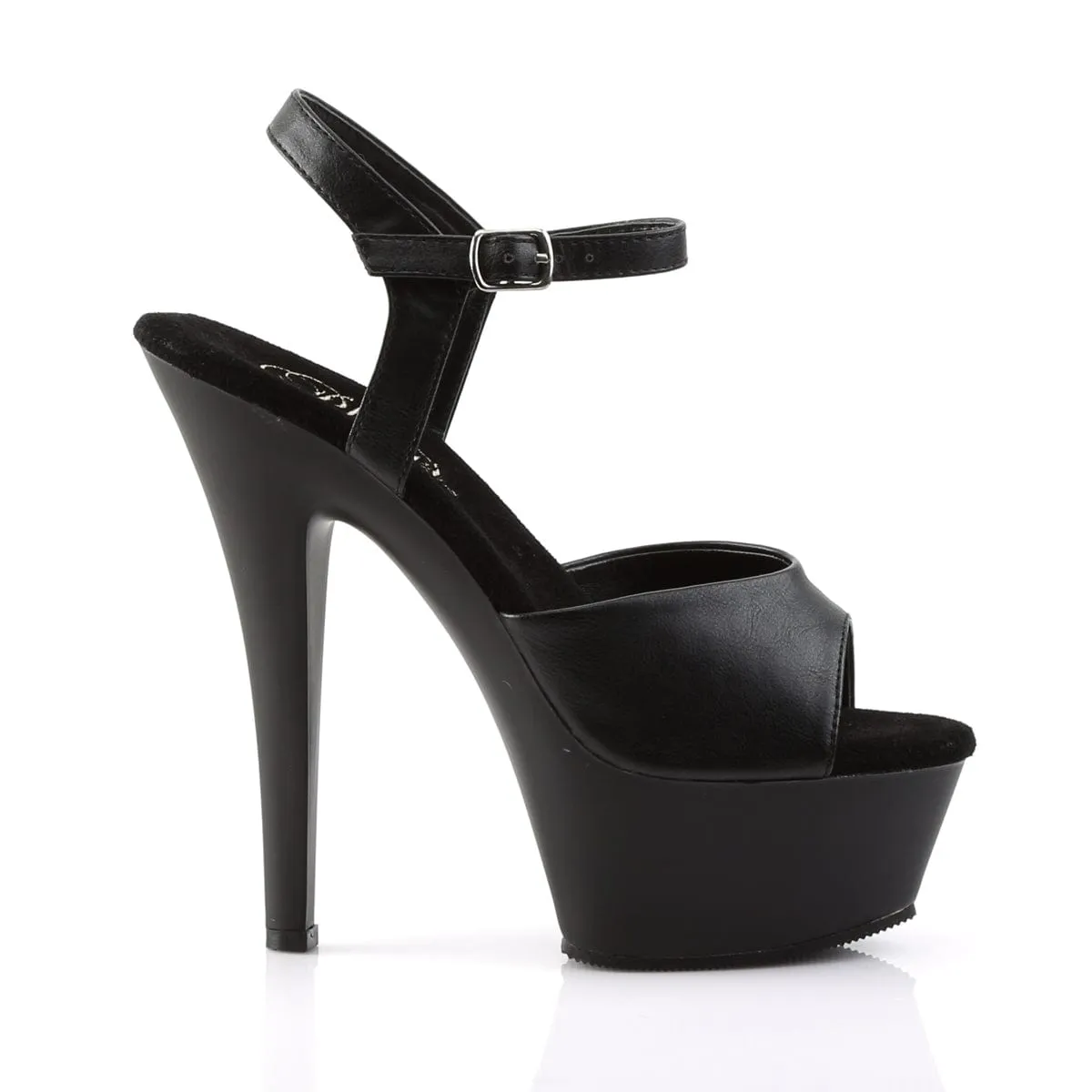 KISS-209 Black Faux Leather/Black Matte