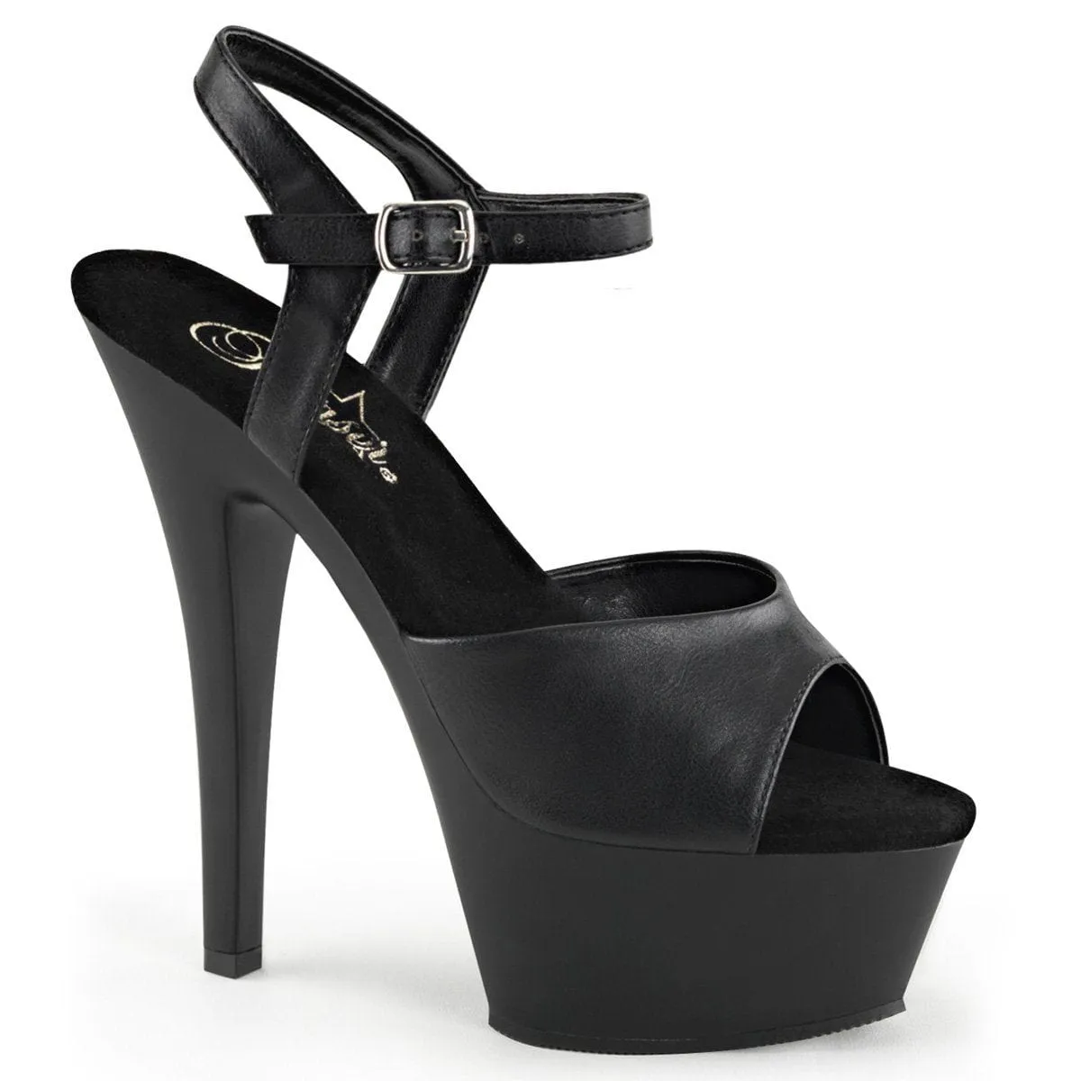 KISS-209 Black Faux Leather/Black Matte