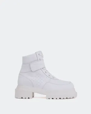 Peline White Leather