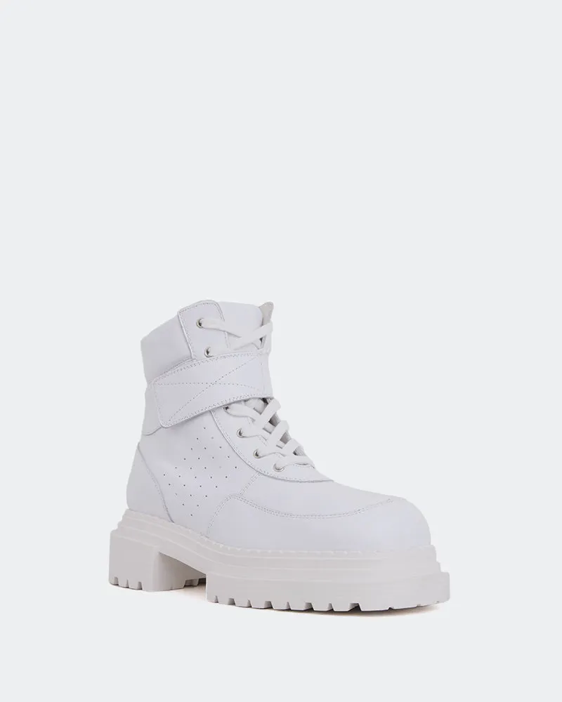 Peline White Leather
