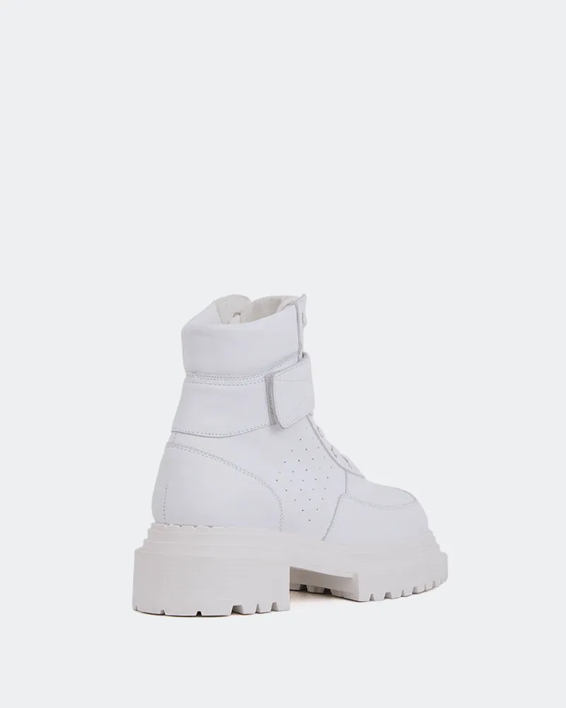 Peline White Leather
