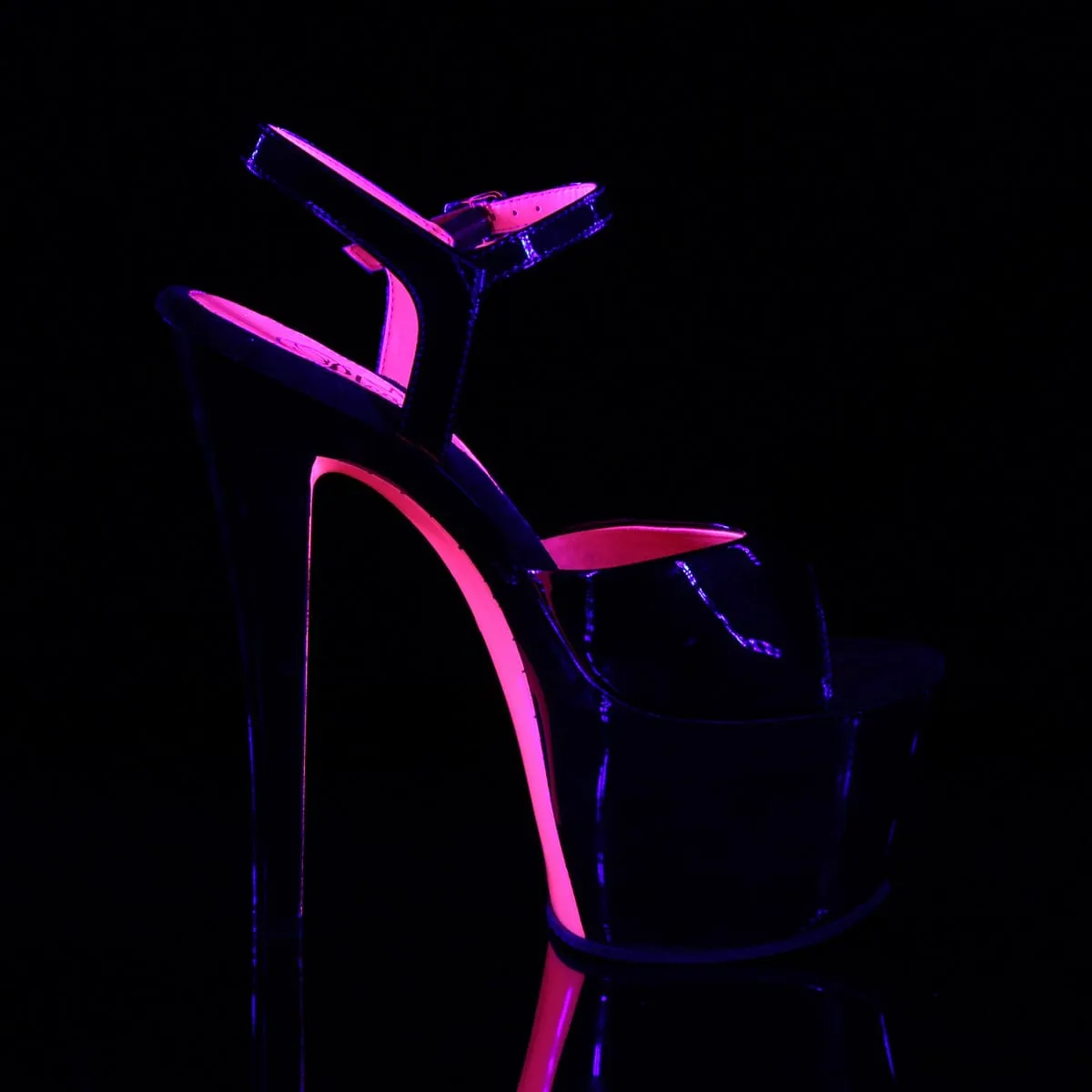 SKY-309TT Black Patent/Black-Neon Hot Pink
