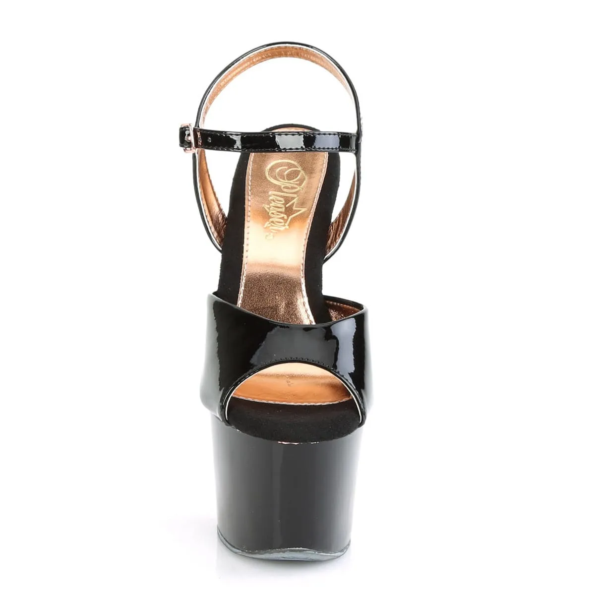SKY-309TT Black Patent/Black-Rose Gold Chrome