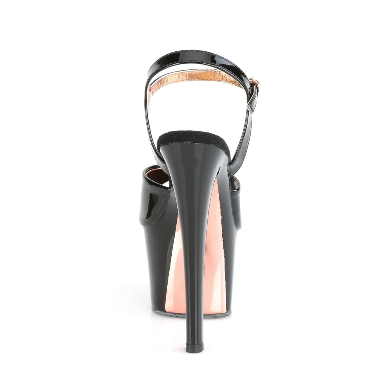 SKY-309TT Black Patent/Black-Rose Gold Chrome
