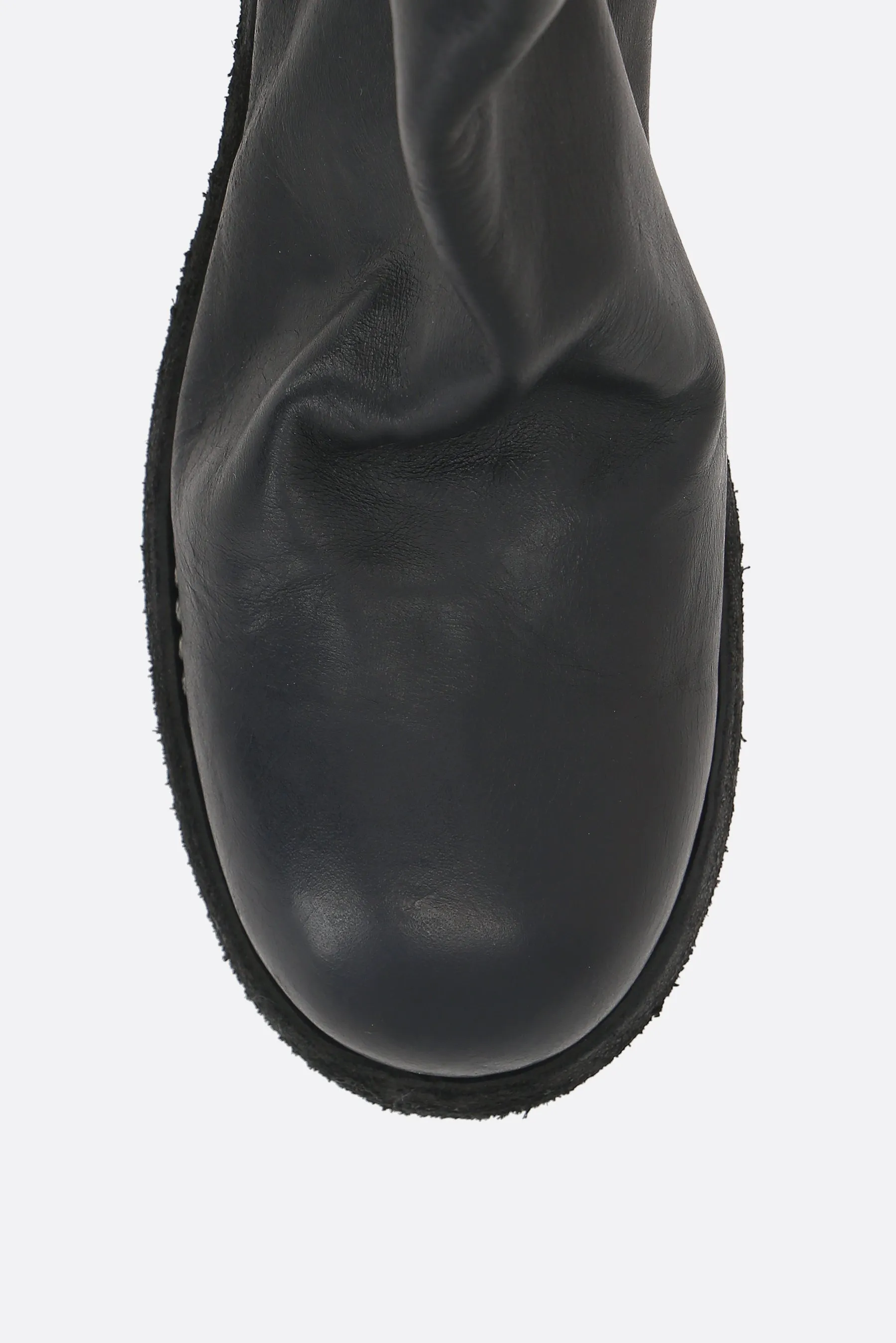 soft grainy leather ankle boots