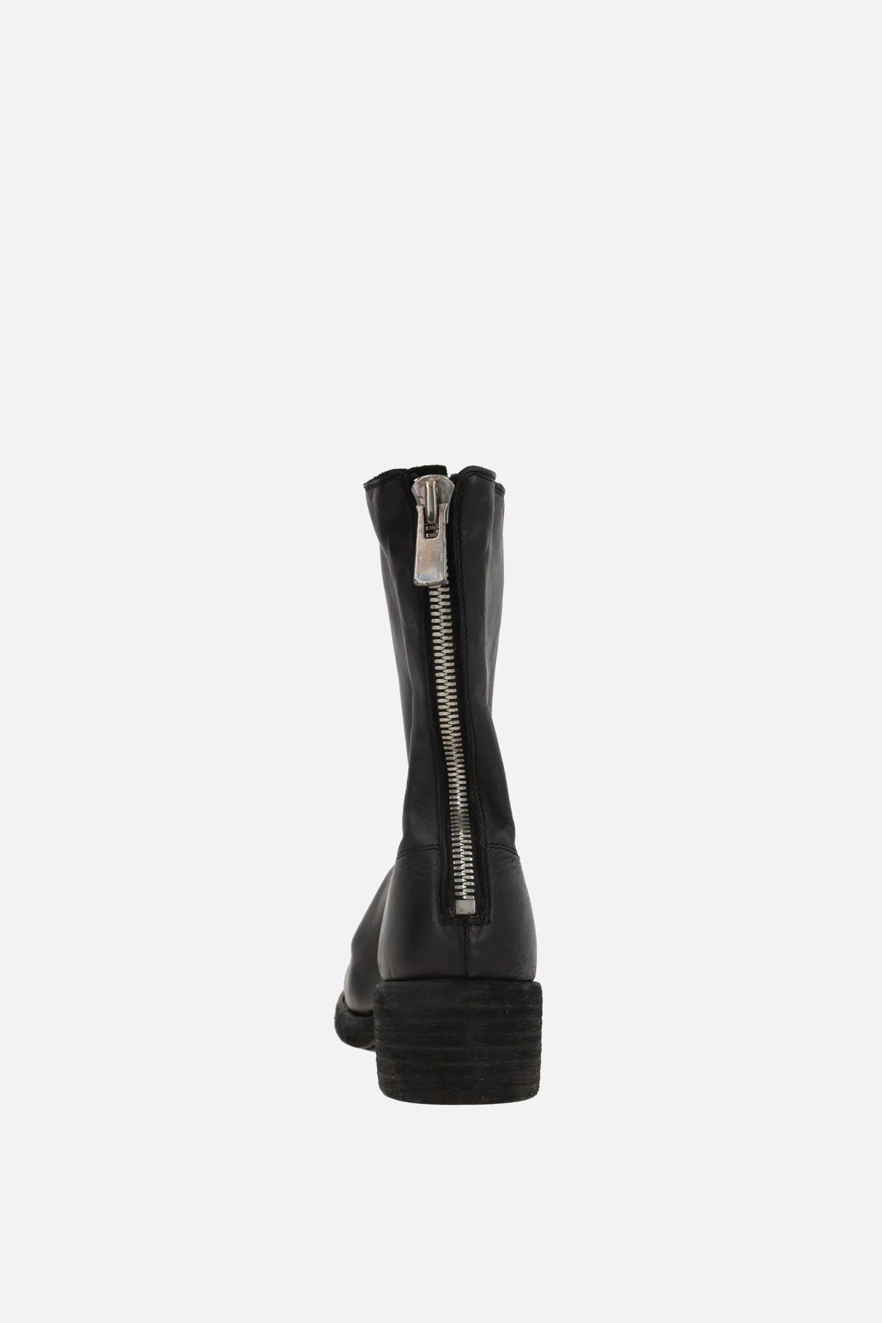soft grainy leather ankle boots